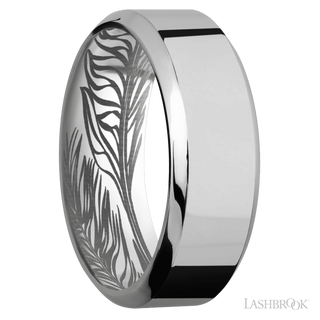 8 mm wide High Bevel Titanium band.