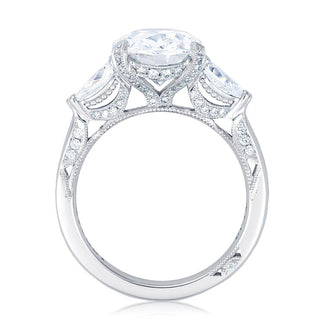 Oval 3-Stone Engagement Ring