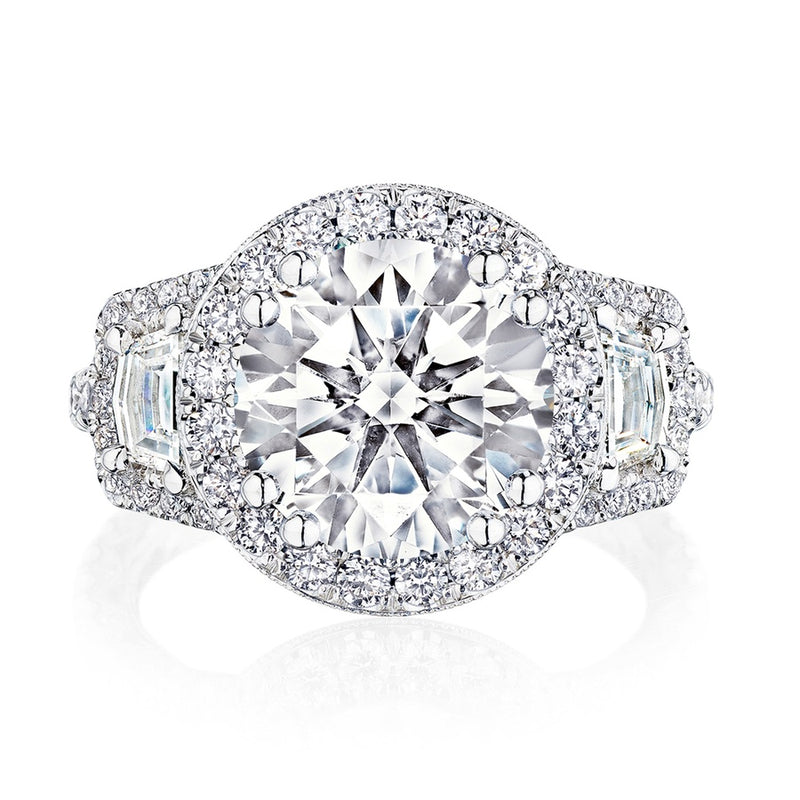 Round 3-Stone Engagement Ring