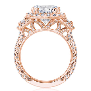 Round 3-Stone Engagement Ring