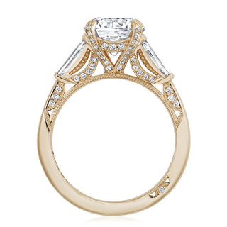 Round 3-Stone Engagement Ring