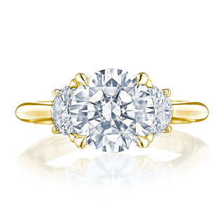 Round 3-Stone Engagement Ring