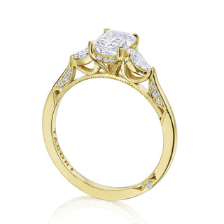 Emerald 3-Stone Engagement Ring