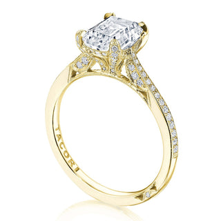 Emerald Solitaire Engagement Ring