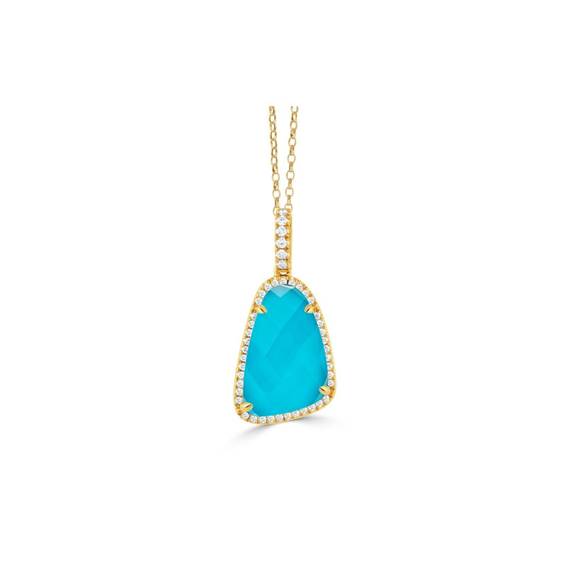 Doves by Doron Paloma St. Barths Pendant P7275TQ-1-Y
