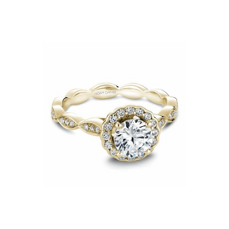 Noam Carver Floral Engagement Ring B085-01YA