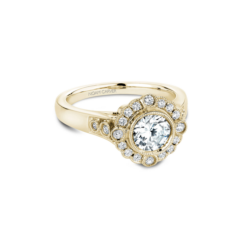 Noam Carver Floral Engagement Ring B091-01YA