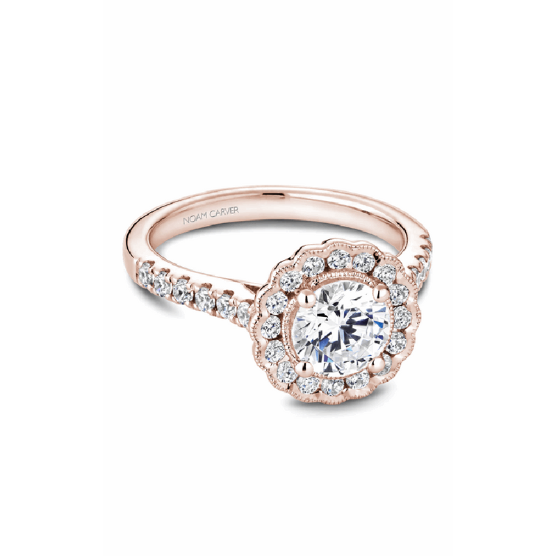 Noam Carver Floral Engagement Ring B150-01RA