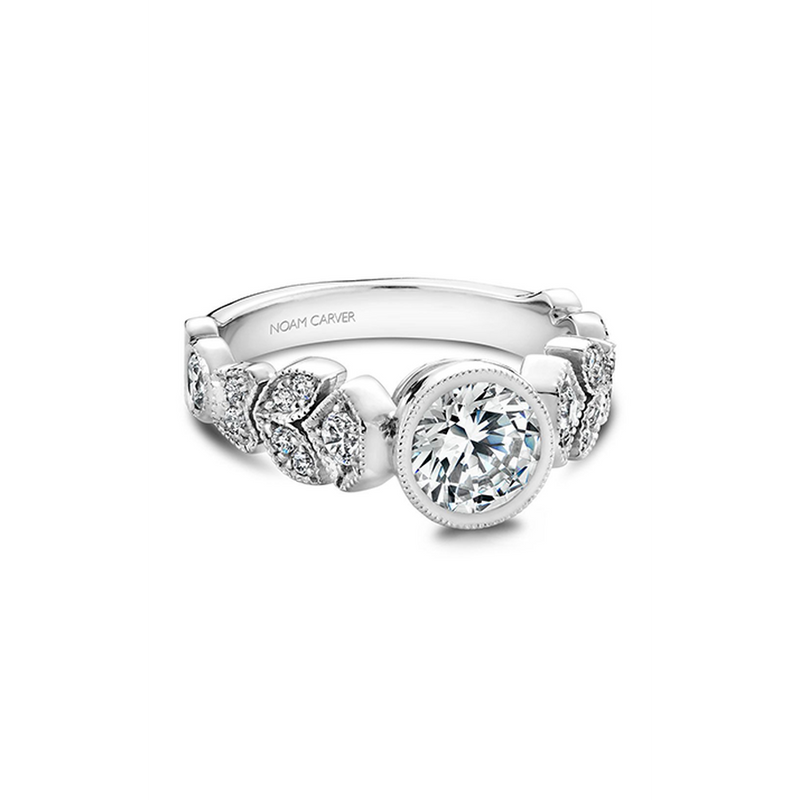 Noam Carver Floral Engagement Ring B028-01A