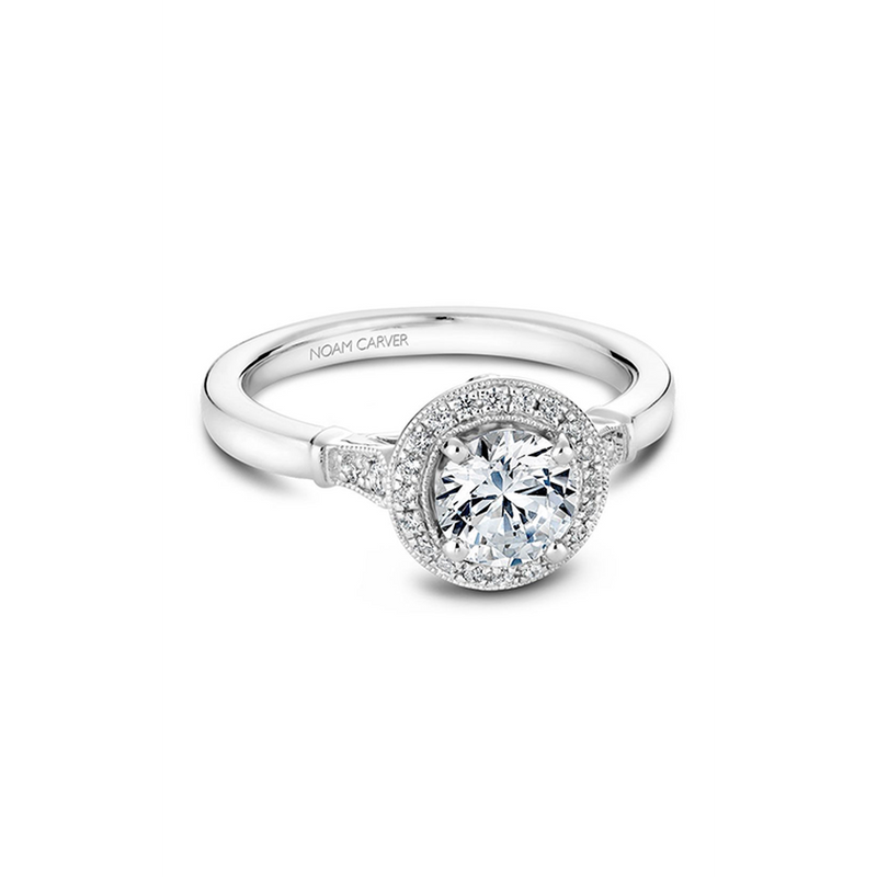 Noam Carver Floral Engagement Ring B077-01A