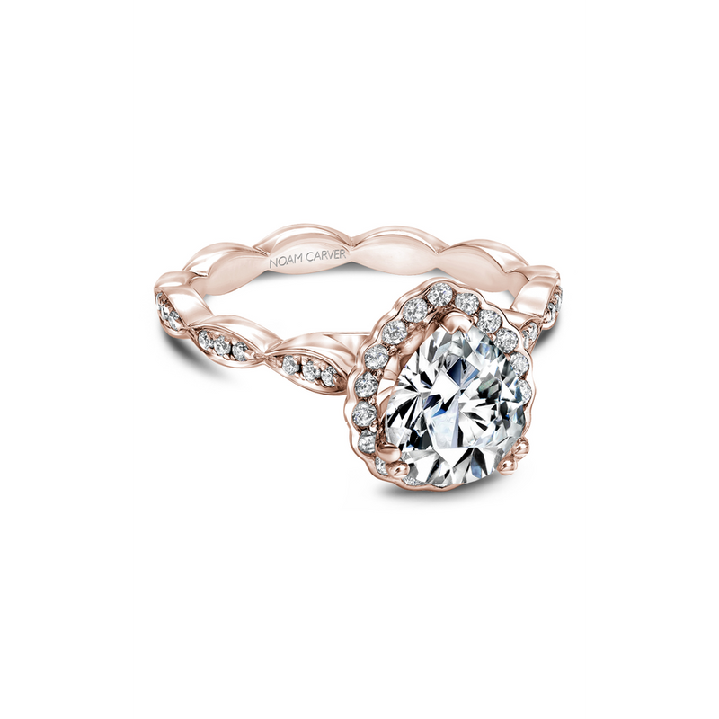 Noam Carver Floral Engagement Ring B085-03RA