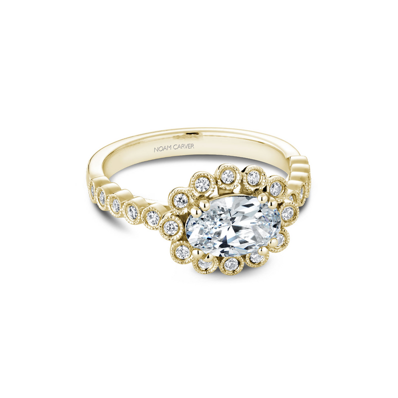 Noam Carver Floral Engagement Ring B221-01YA