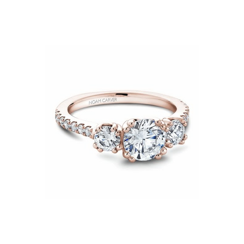 Noam Carver 3 Stone Engagement Ring B001-05RA