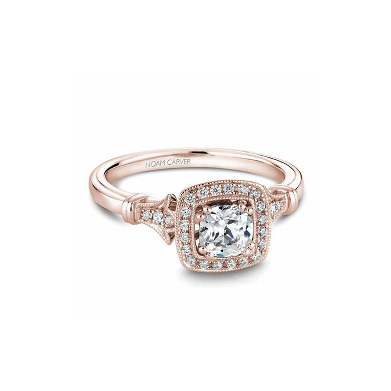 Noam Carver Halo Engagement Ring B076-01RA