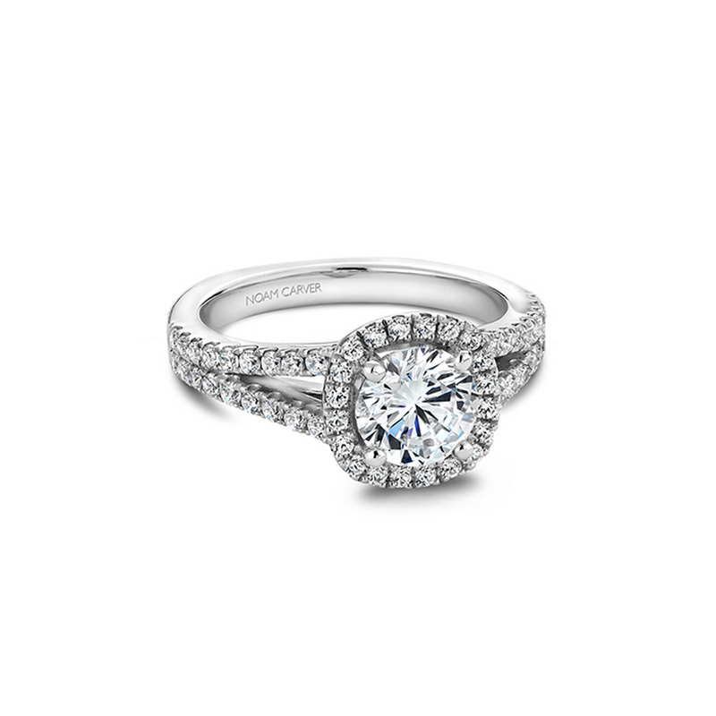 Noam Carver Halo Engagement Ring B015-01A