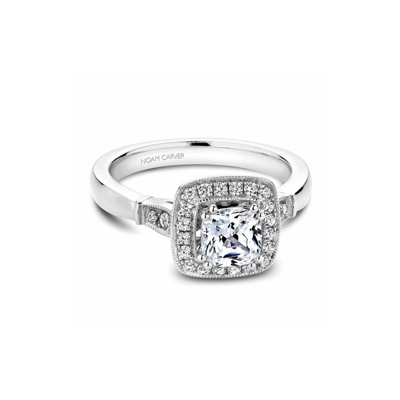 Noam Carver Halo Engagement Ring B067-01A