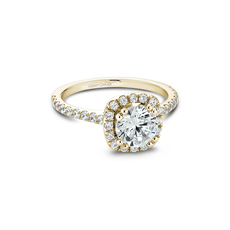 Noam Carver Halo Engagement Ring B007-02YA