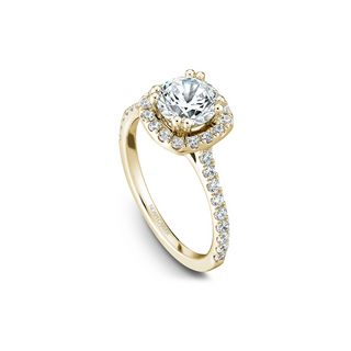 Noam Carver Halo Engagement Ring B007-02YA