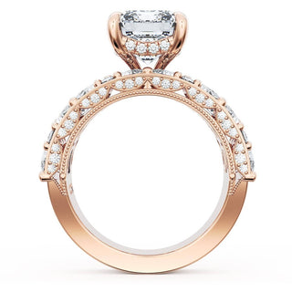 Emerald Solitaire Engagement Ring w/ Marquise & Pear Band