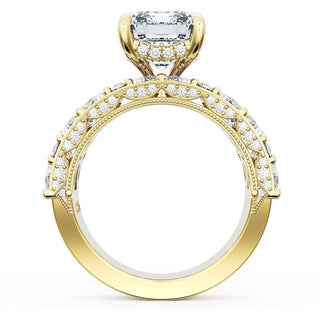 Emerald Solitaire Engagement Ring w/ Marquise & Pear Band