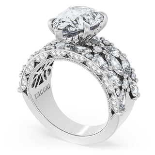 Pear Solitaire Engagement Ring w/ Marquise & Pear Band