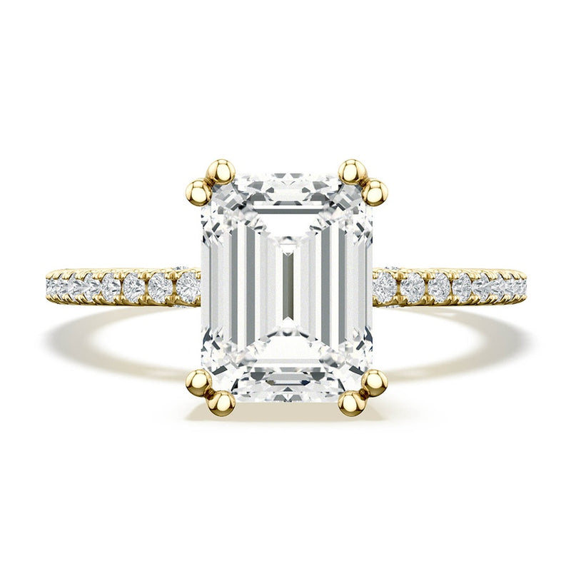 Emerald Solitaire Engagement Ring