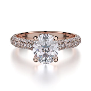 Michael M Crown Engagement Ring R708-2