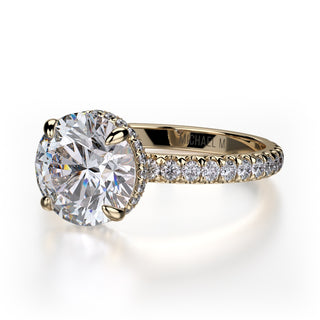 Michael M Crown Engagement Ring R742-2