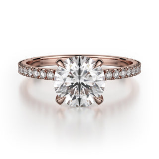 Michael M Crown Engagement Ring R706-1.5