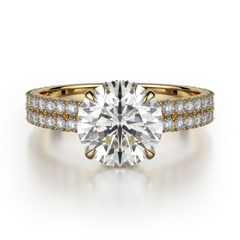 Michael M Crown Engagement Ring R747-2