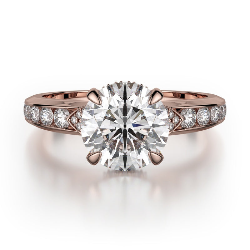 Michael M Crown Engagement Ring R748-2