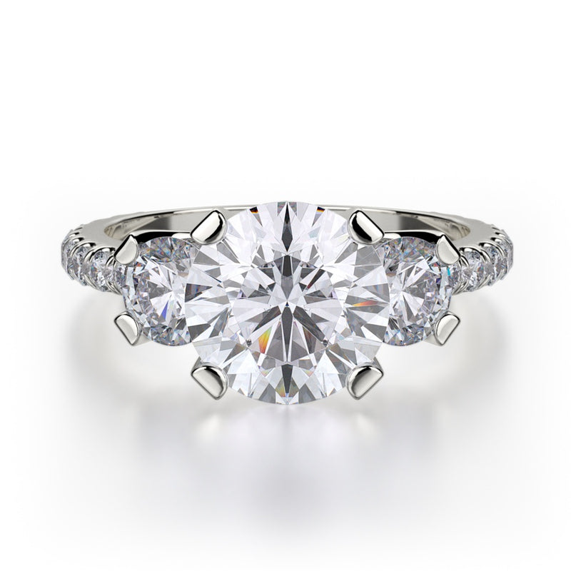 Michael M Trinity Engagement Ring R422-2
