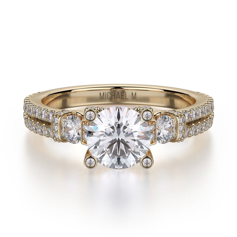 Michael M Trinity Engagement Ring R502-1