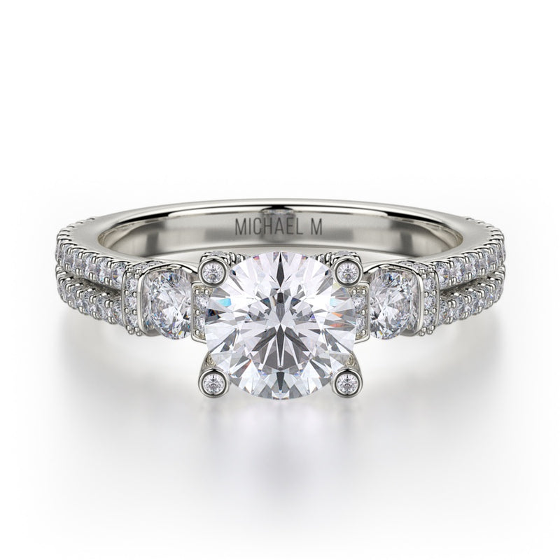 Michael M Trinity Engagement Ring R502-1