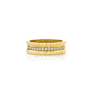 Michael M Tetra Pave Wedding Band B361