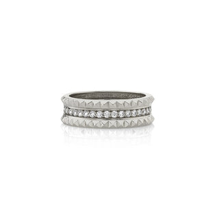 Michael M Tetra Pave Wedding Band B361