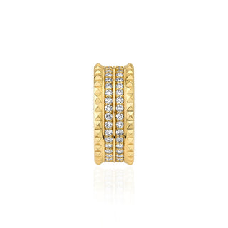 Michael M Tetra Double Pave Wedding Band B362