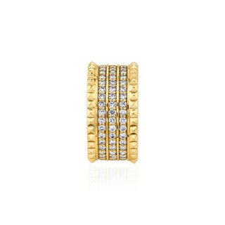 Michael M Tetra Triple Pave Wedding Band B363