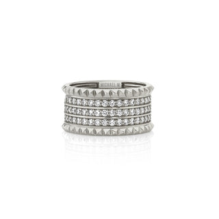 Michael M Tetra Triple Pave Wedding Band B363