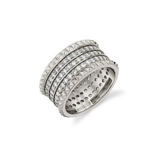 Michael M Tetra Triple Pave Wedding Band B363