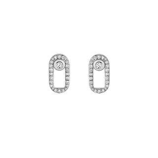 Michael M Link Pave Singleton Stud Earrings ER354PV