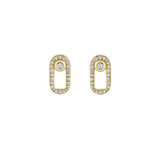 Michael M Link Pave Singleton Stud Earrings ER354PV