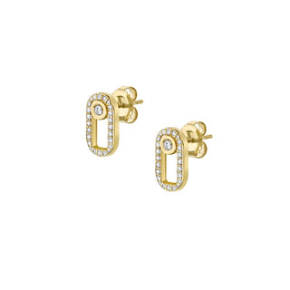 Michael M Link Pave Singleton Stud Earrings ER354PV