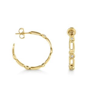 Michael M Link Connection Hoop Earrings ER358