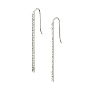 Michael M Tetra Single Stone Foundation Bar Earrings ER369