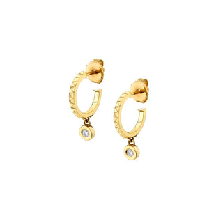 Michael M Tetra Foundation Bezel Huggies Earrings ER377