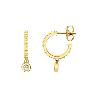 Michael M Tetra Foundation Bezel Huggies Earrings ER377