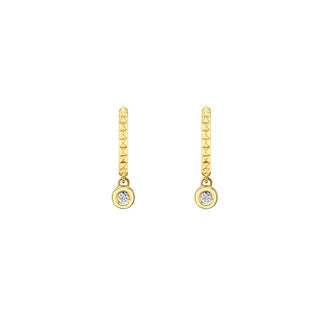 Michael M Tetra Foundation Bezel Huggies Earrings ER377