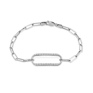 Michael M Link Pave Singleton Bracelet BR356