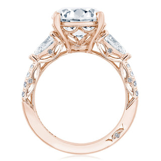 Round 3-Stone Engagement Ring